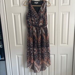 Women's High Low Dress - Multicolor